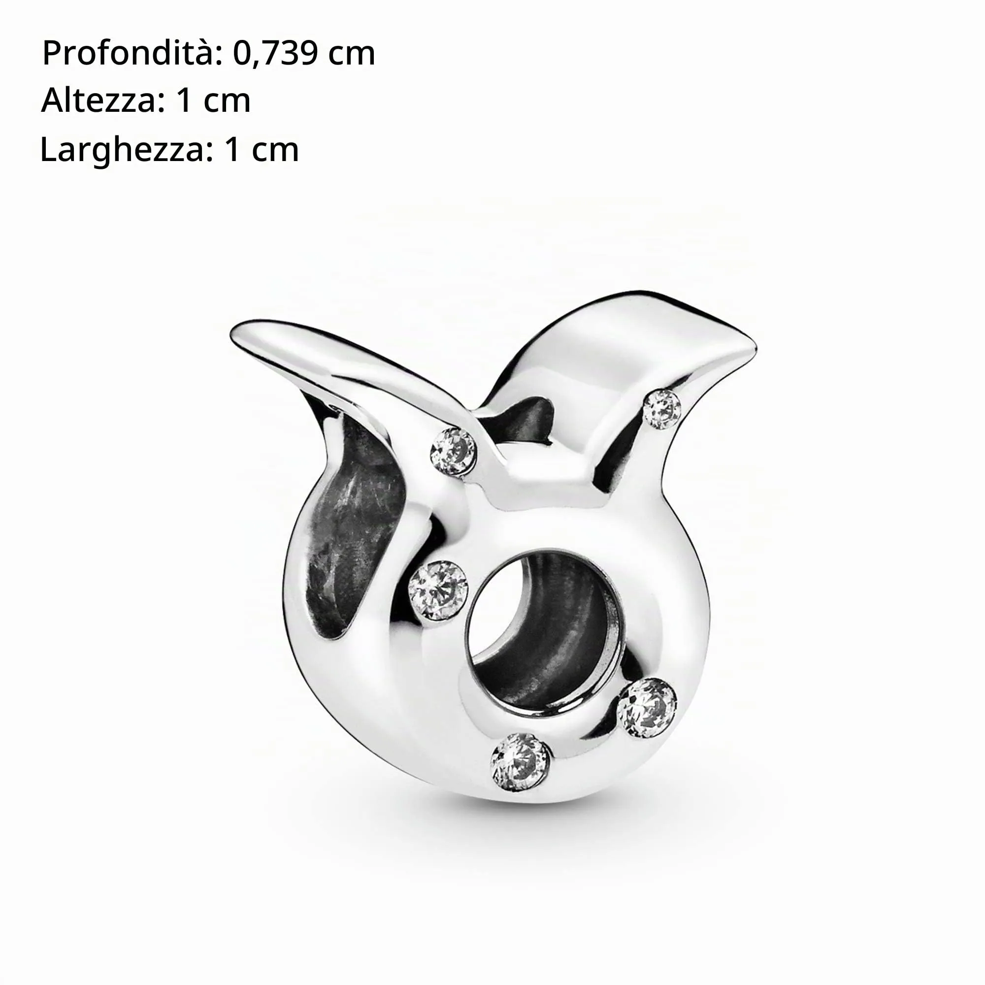 Pandora Ciondolo Segno del Toro in Argento Sterling e Zirconia Cubica 798418C01 - immagine 4