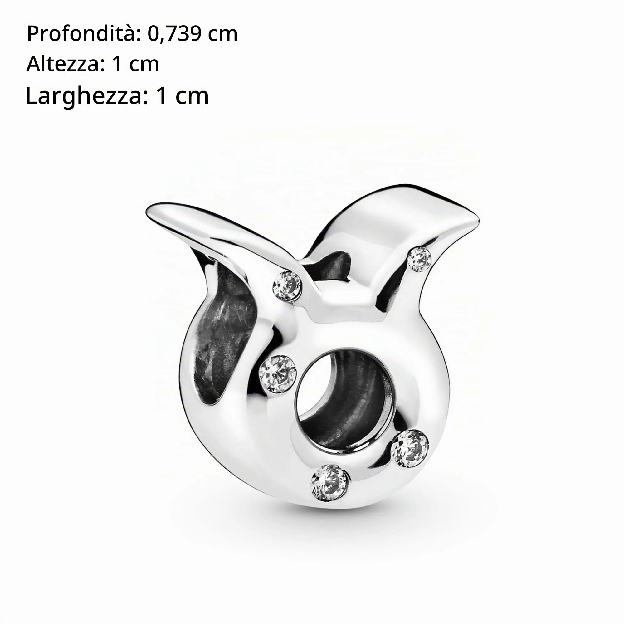 Pandora Ciondolo Segno del Toro in Argento Sterling e Zirconia Cubica 798418C01 - immagine 5