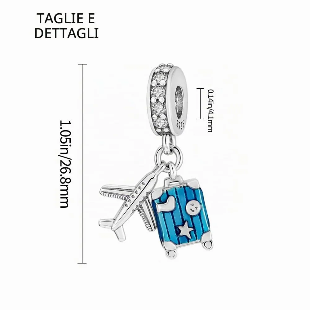 XWN Ciondolo in Argento Sterling 925 con Cubic Zirconia per Braccialetti Pandora e Collane Europee - immagine 4