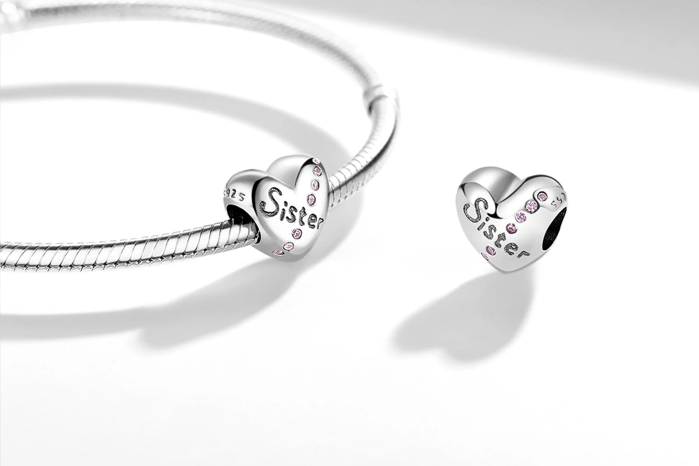 XWN Ciondolo in Argento Sterling 925 con Cubic Zirconia per Bracciali e Collane Pandora e Europei - immagine 2