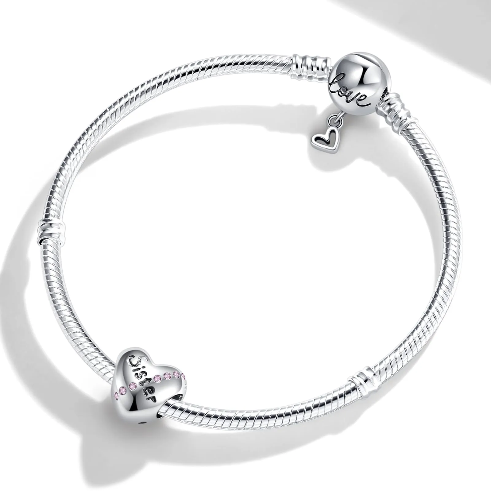 XWN Ciondolo in Argento Sterling 925 con Cubic Zirconia per Bracciali e Collane Pandora e Europei - immagine 3