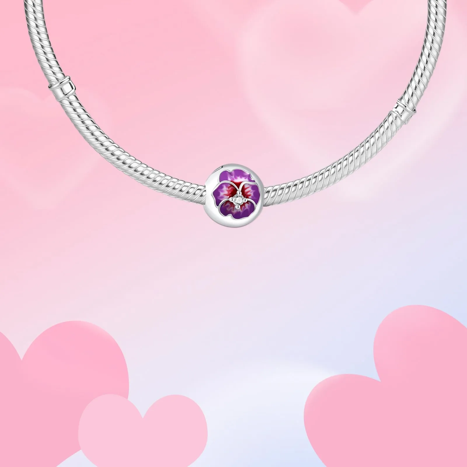 XWN Ciondolo in Argento Sterling 925 con Cubic Zirconia per Braccialetti e Collane Europee - immagine 5