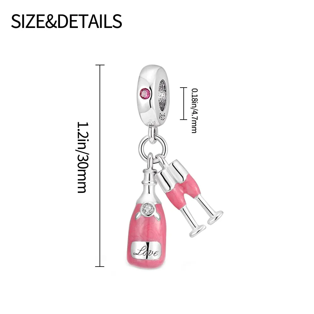 XWN Ciondolo in Argento Sterling 925 con Cubic Zirconia per Braccialetti e Collane European Style - immagine 4