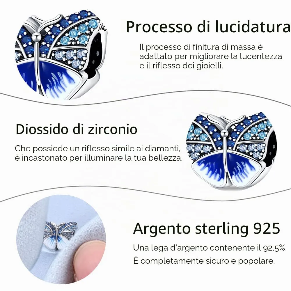 XWN Ciondolo in Argento Sterling 925 con Cubic Zirconia per Braccialetti Pandora e Collane Europee - immagine 6