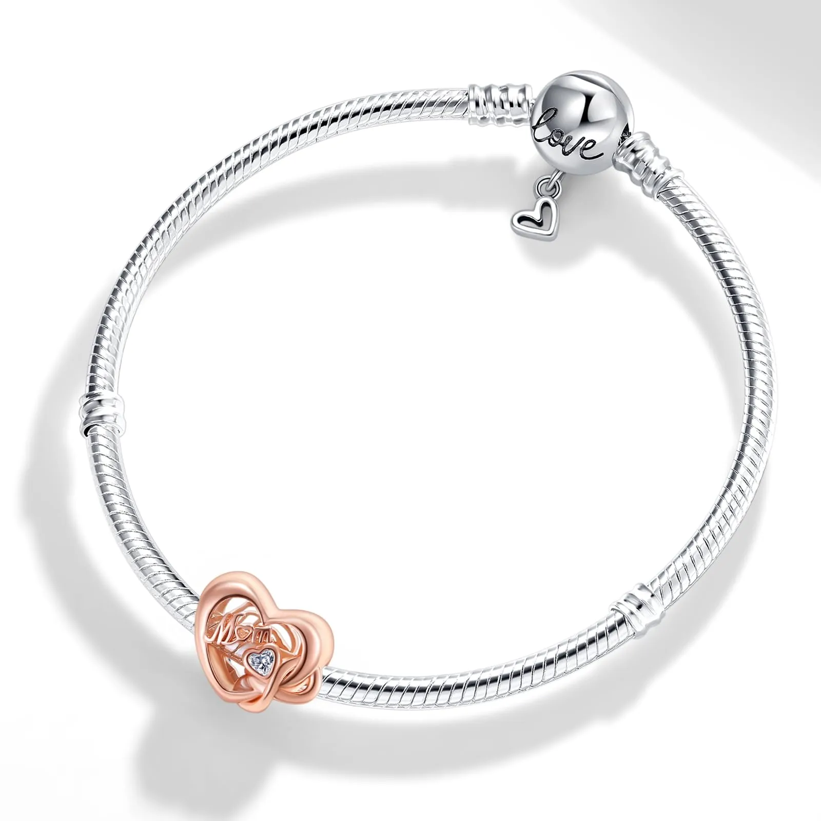 XWN Ciondolo in Argento Sterling 925 con Cubic Zirconia per Bracciali e Collane Europei - immagine 3
