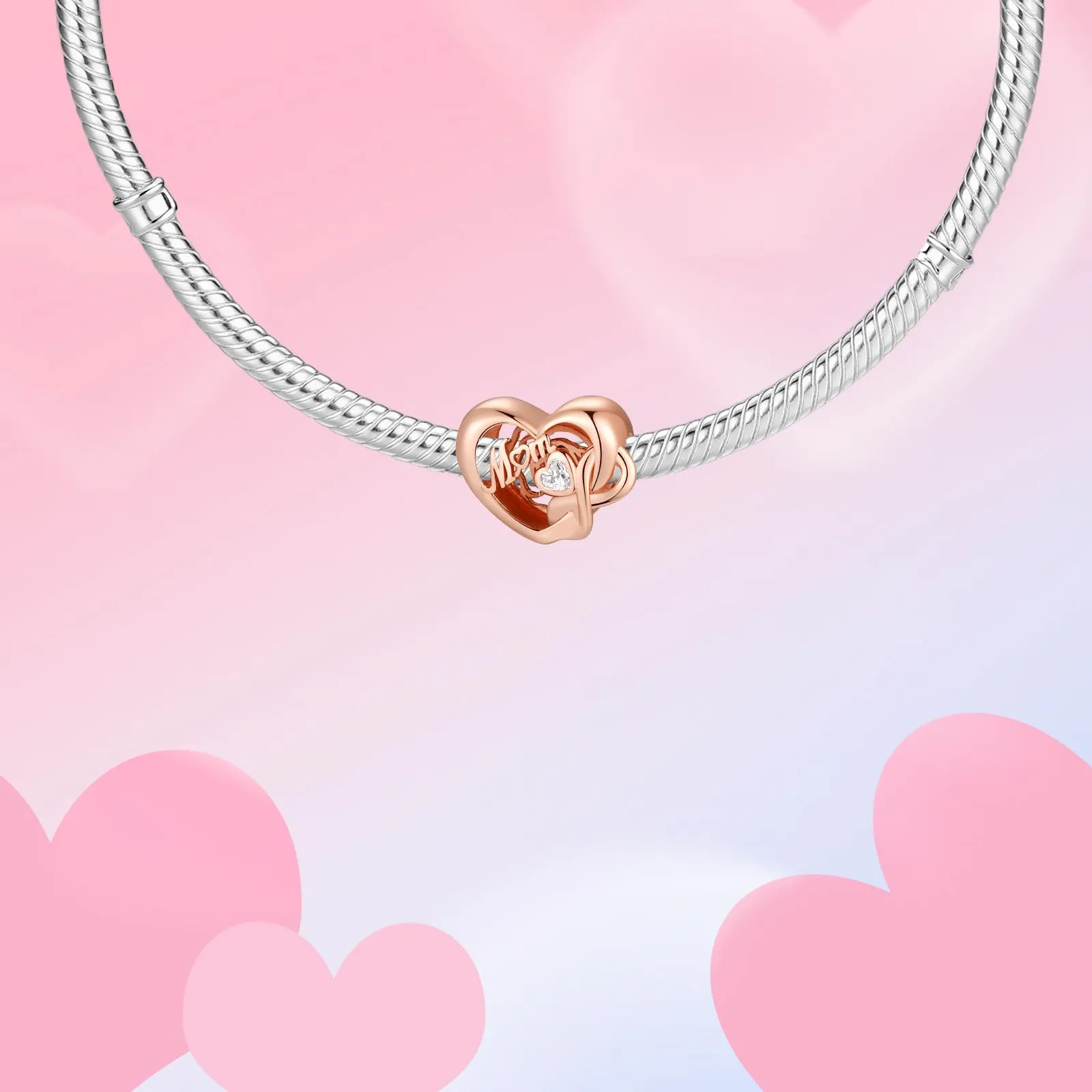 XWN Ciondolo in Argento Sterling 925 con Cubic Zirconia per Bracciali e Collane Europei - immagine 7