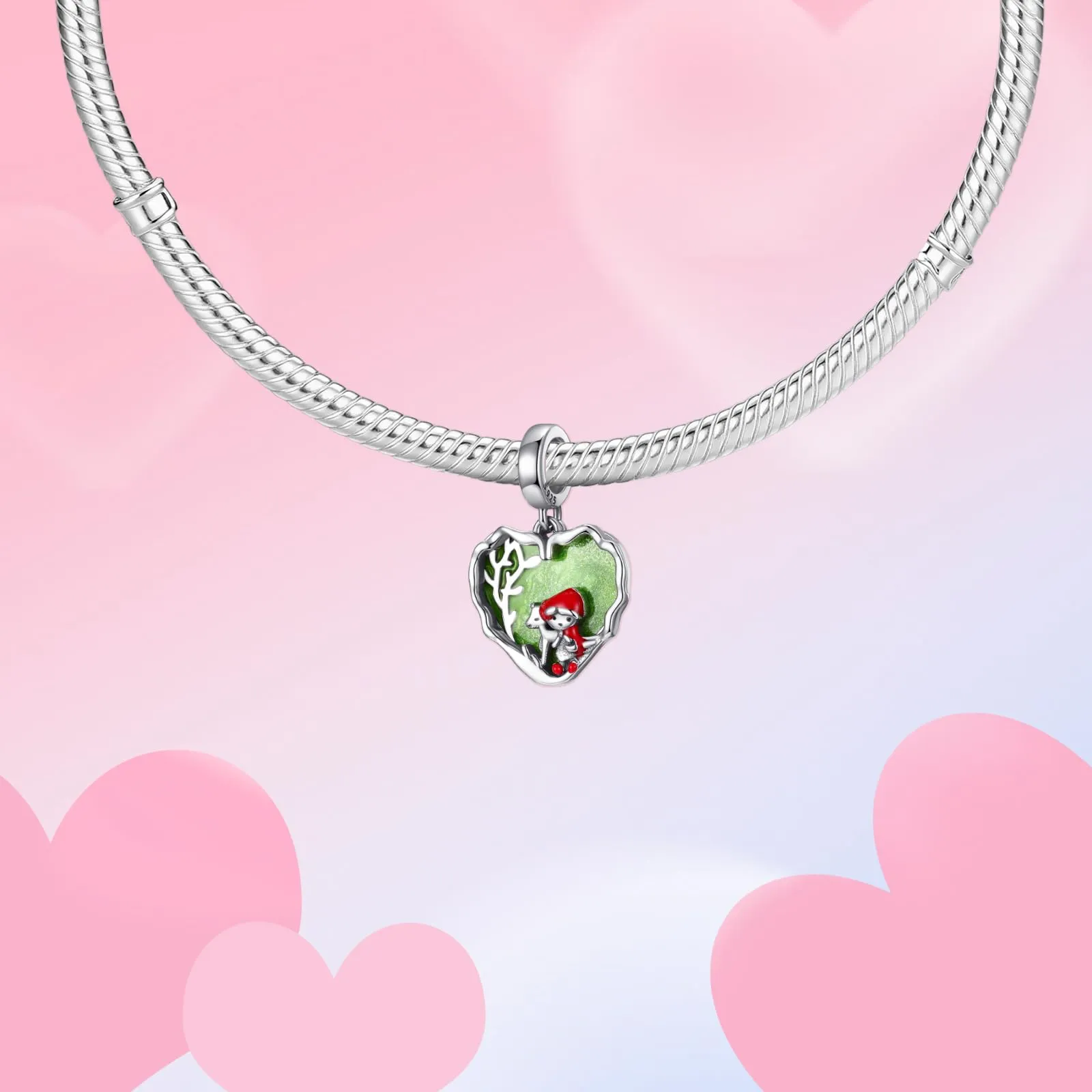 XWN Ciondolo in Argento Sterling 925 con Cubic Zirconia per Braccialetti e Collane Europee - immagine 7
