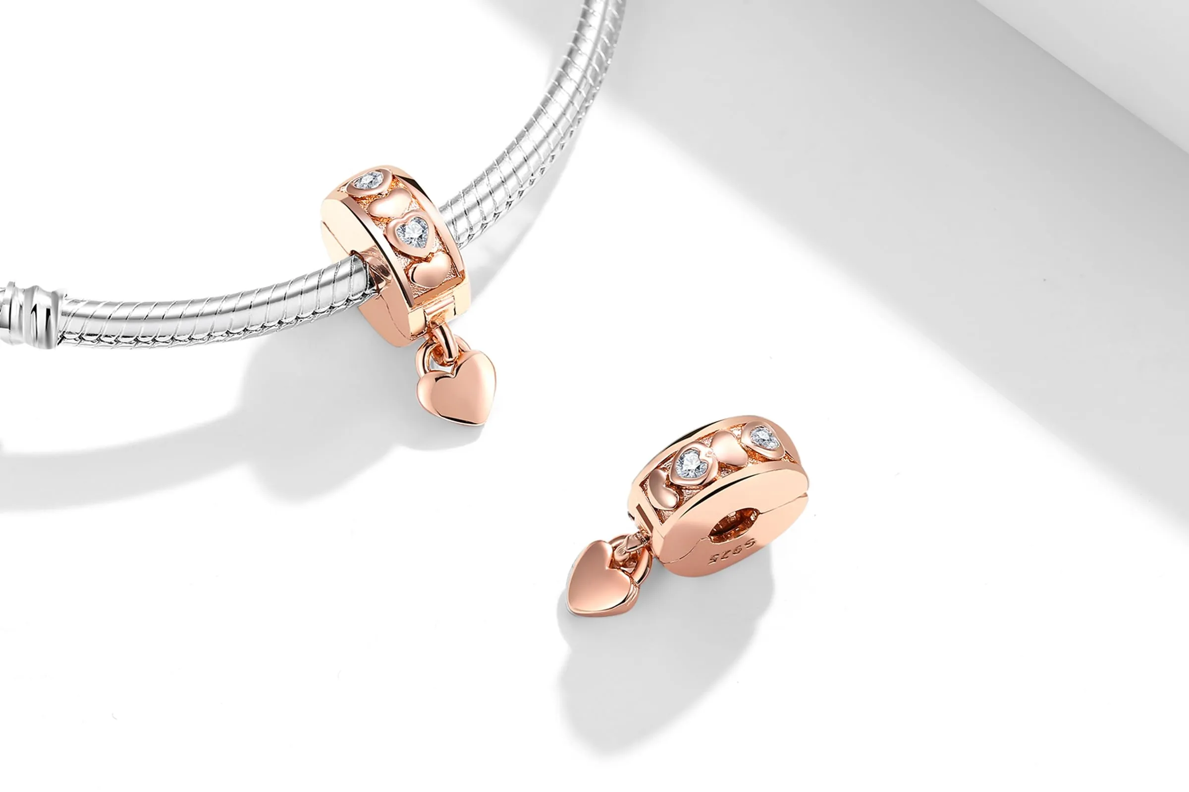 XWN Ciondolo in Argento Sterling 925 con Cubic Zirconia per Braccialetti e Collane Pandora e Europei - immagine 2