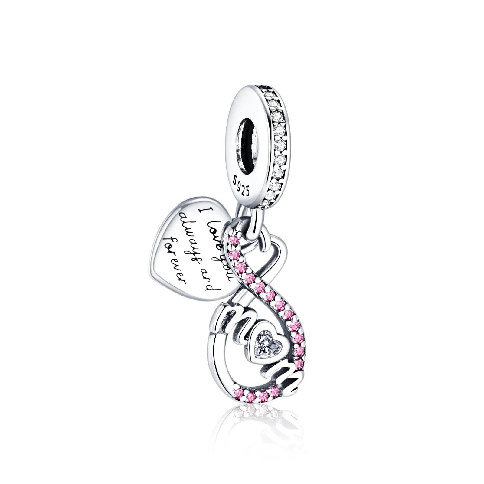 XWN Ciondolo in Argento Sterling 925 con Cubic Zirconia per Braccialetti e Collane Europee - immagine 1