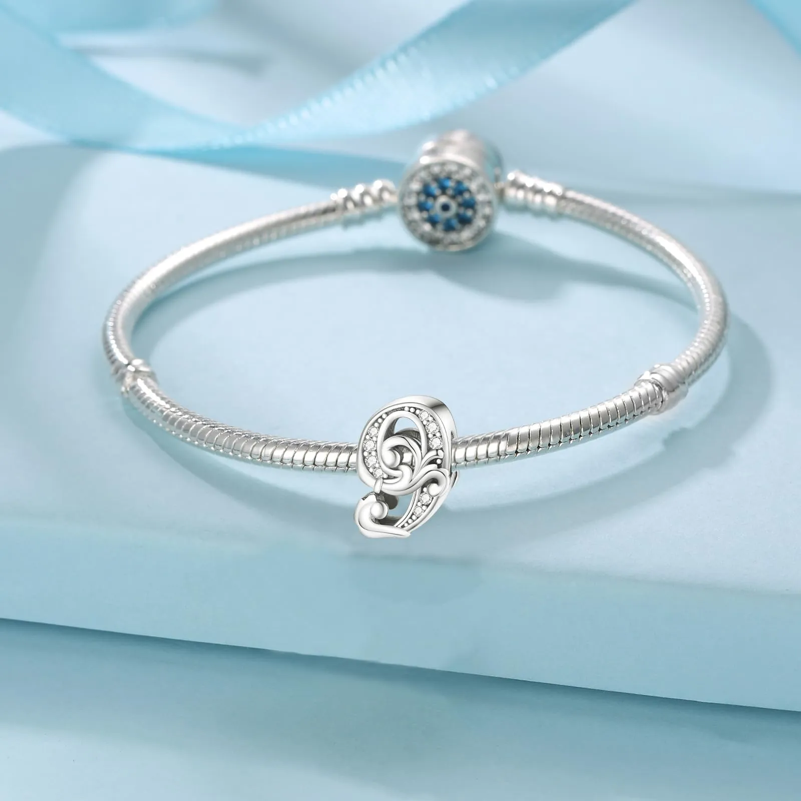 XWN Ciondolo in Argento Sterling 925 con Cubic Zirconia per Braccialetti e Collane Europei - immagine 2