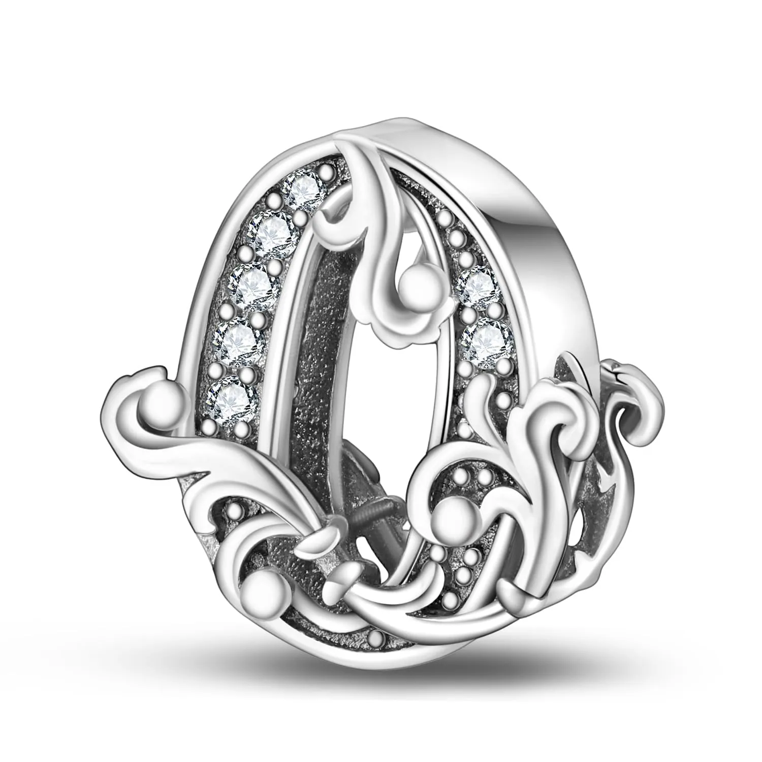 XWN Bead Charm Ciondolo in Argento Sterling 925 e Cubic Zirconia per Braccialetti e Collane europei - immagine 1