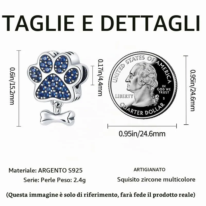 XWN Ciondolo in Argento Sterling 925 con Cubic Zirconia per Braccialetti Pandora e Collane Europee - immagine 7