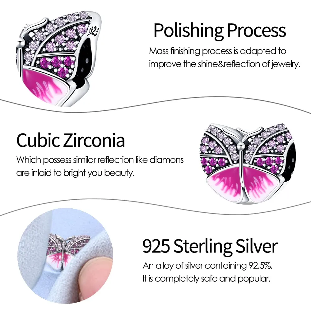 XWN Ciondolo in Argento Sterling 925 con Cubic Zirconia per Braccialetti Pandora e Collane Europee - immagine 5