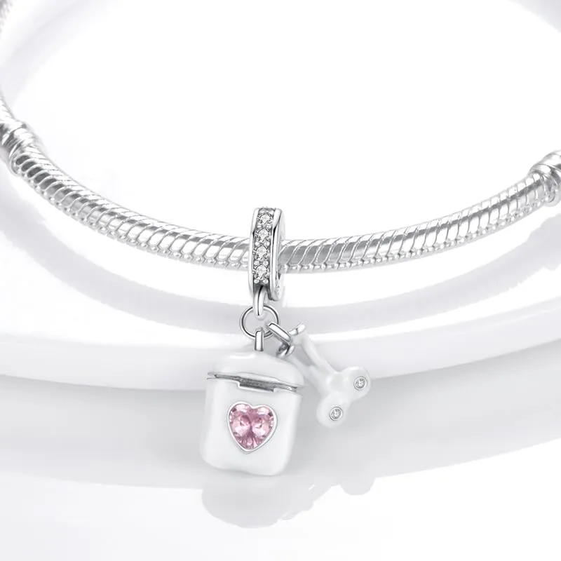 XWN Ciondolo in Argento Sterling 925 con Cubic Zirconia per Braccialetti e Collane Europee - immagine 2