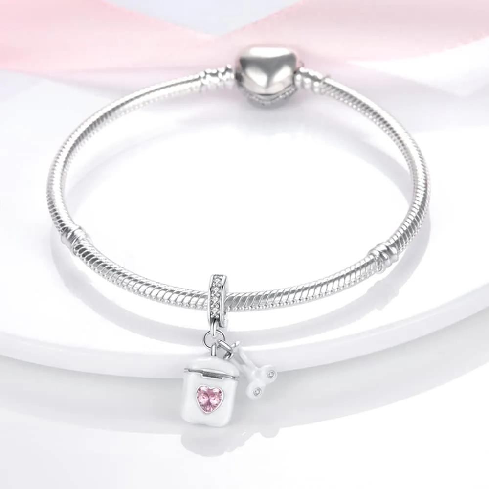 XWN Ciondolo in Argento Sterling 925 con Cubic Zirconia per Braccialetti e Collane Europee - immagine 3
