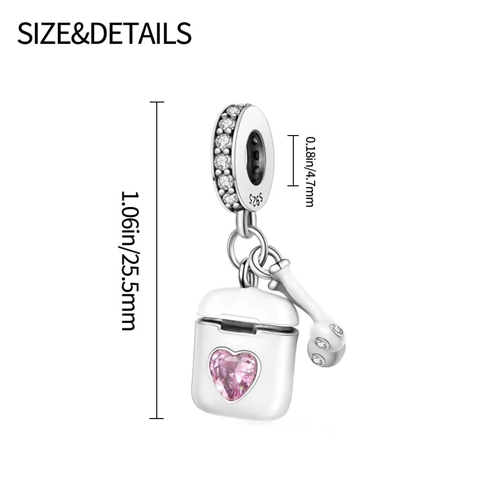 XWN Ciondolo in Argento Sterling 925 con Cubic Zirconia per Braccialetti e Collane Europee - immagine 4