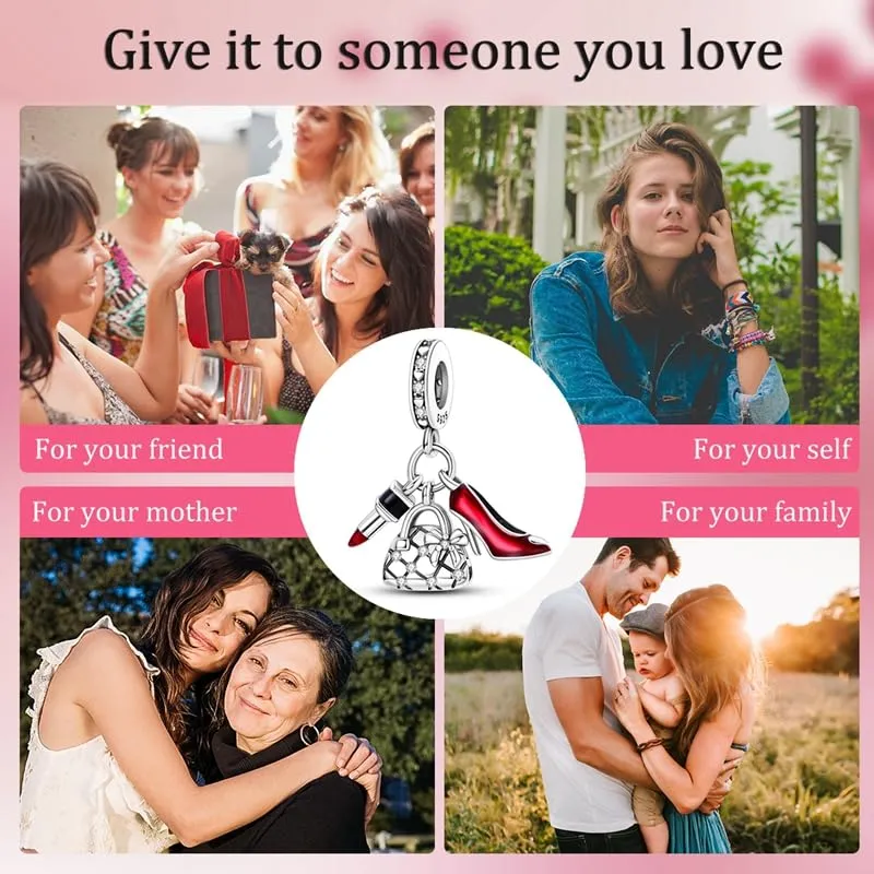 XWN Ciondolo in Argento Sterling 925 con Cubic Zirconia per Bracciali e Collane Pandora e Europei - immagine 7