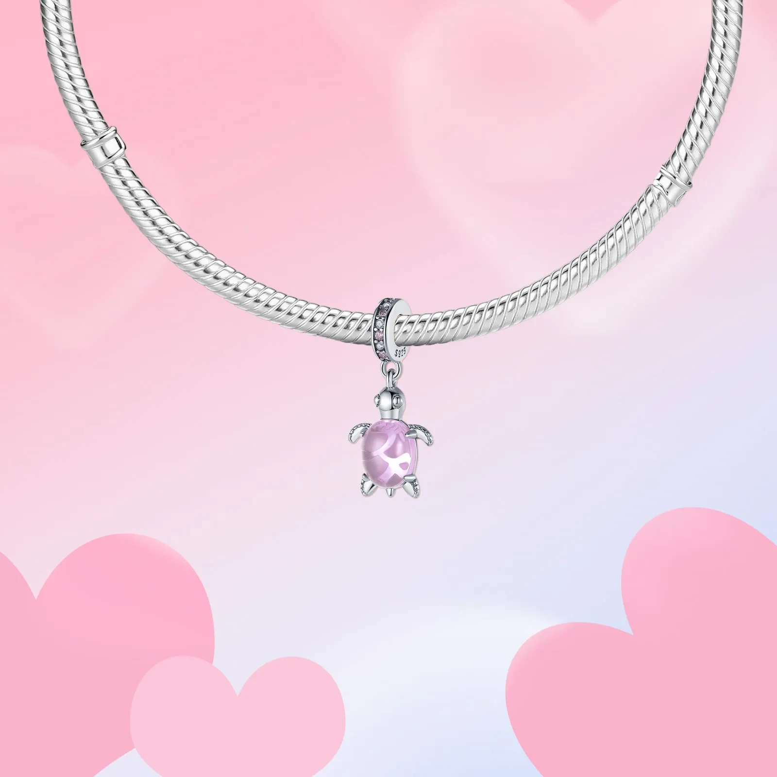 XWN Ciondolo in Argento Sterling 925 con Cubic Zirconia per Bracciali e Collane europei - immagine 5