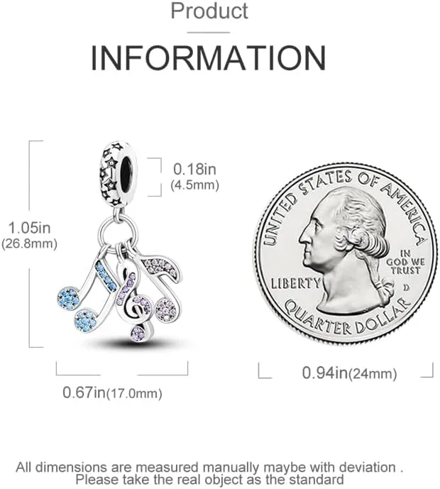 XWN Ciondolo in Argento Sterling 925 con Cubic Zirconia per Bracciali e Collane Europei - immagine 5
