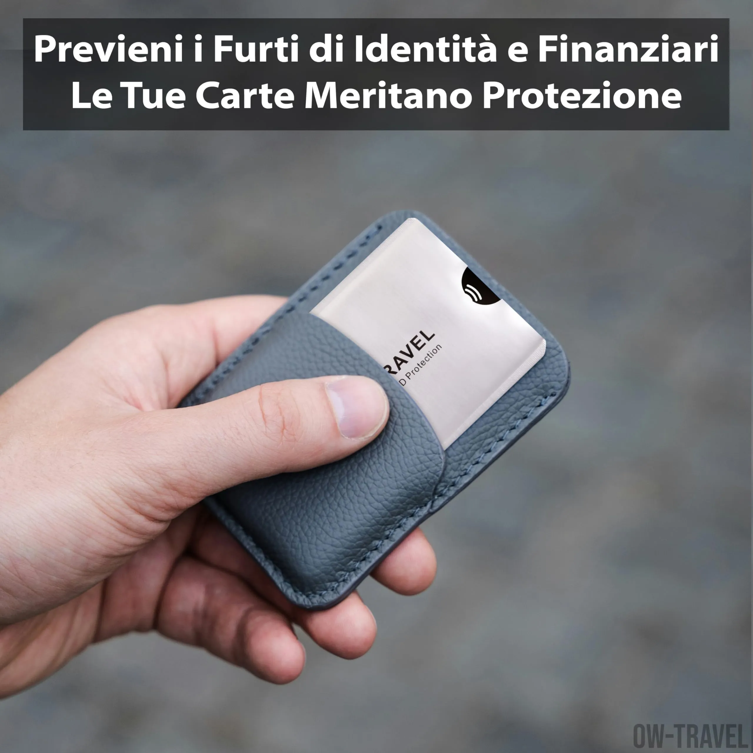 OW-Travel Custodie Blocco RFID, Bustine per Carte di Credito e Bancomat NFC, 5 Pezzi - immagine 6