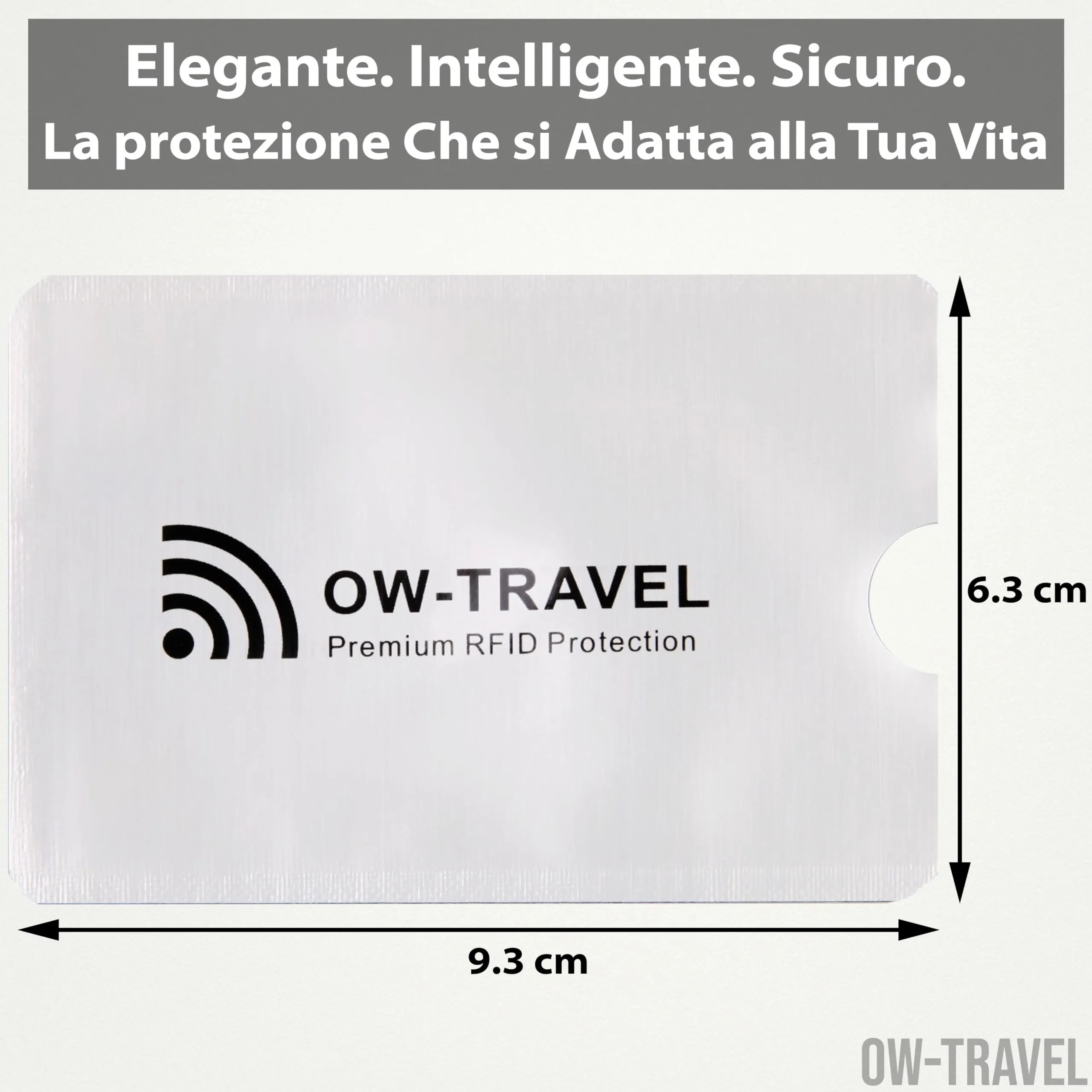 OW-Travel Custodie Blocco RFID per Carte di Credito e Bancomat, NFC, 10 Pezzi - immagine 9
