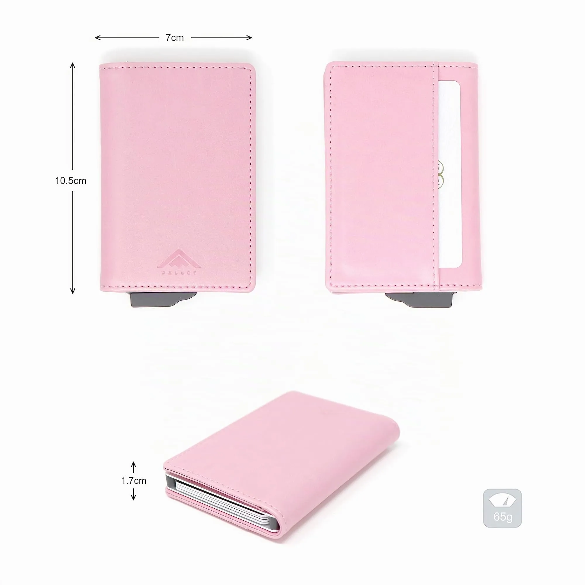Stealth Wallet Portafoglio Portacarte RFID/NFC Pop-Up Rosa da Donna - immagine 9