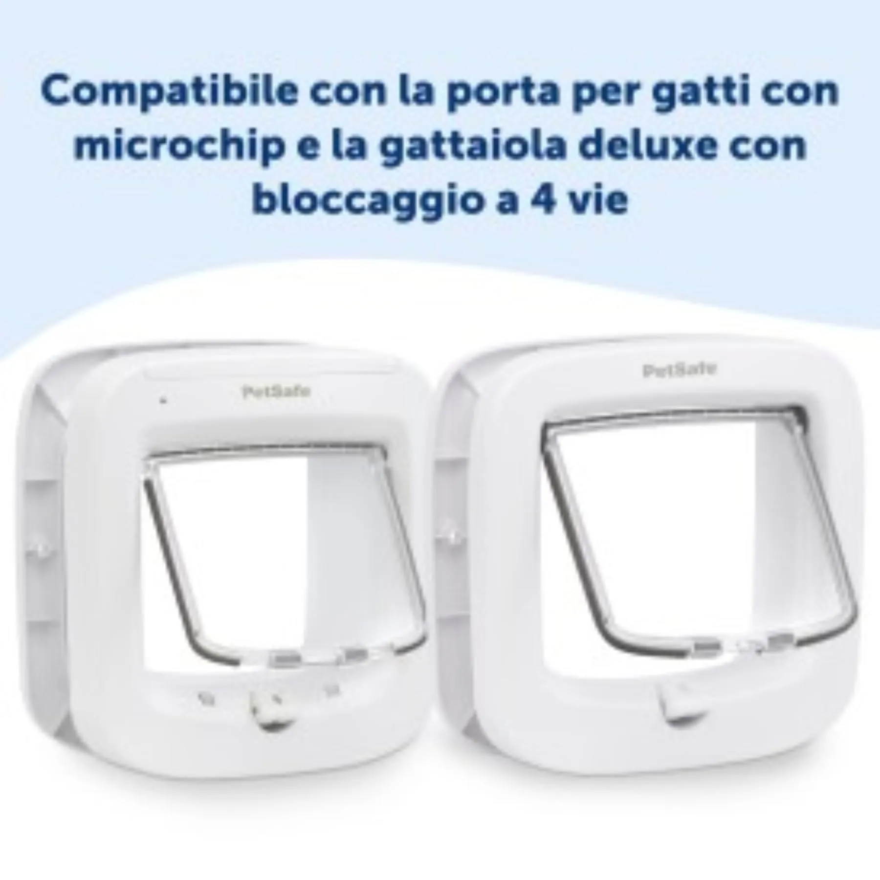 PetSafe Tunnel per Gattaiola Microchip e Blocco Manuale, Bianco - immagine 2