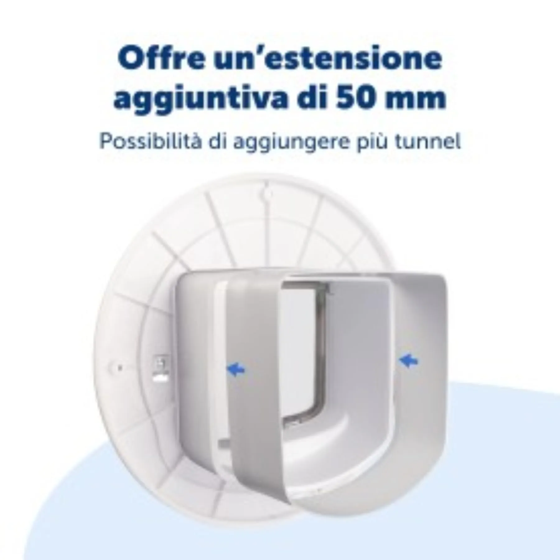 PetSafe Tunnel per Gattaiola Microchip e Blocco Manuale, Bianco - immagine 3