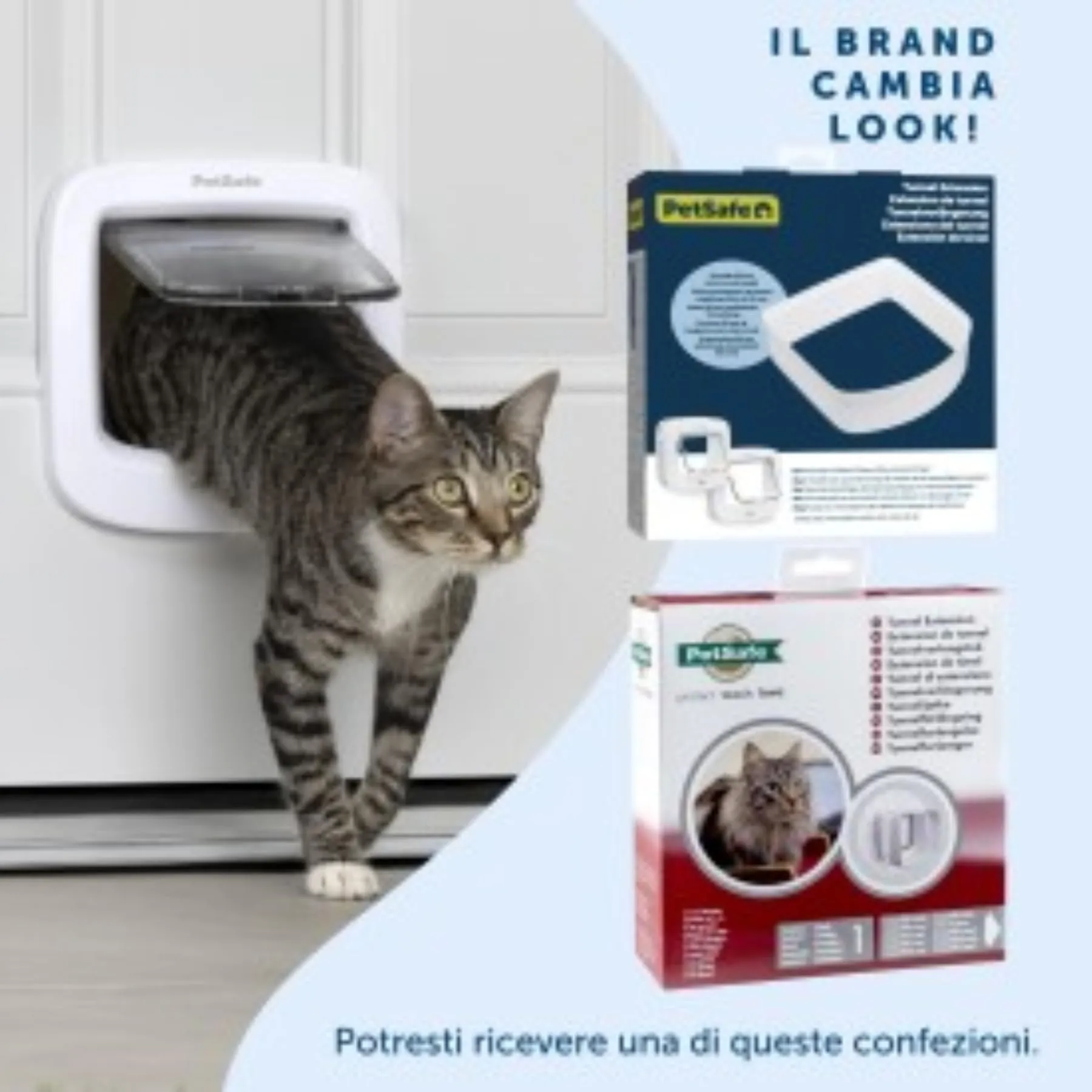 PetSafe Tunnel per Gattaiola Microchip e Blocco Manuale, Bianco - immagine 7