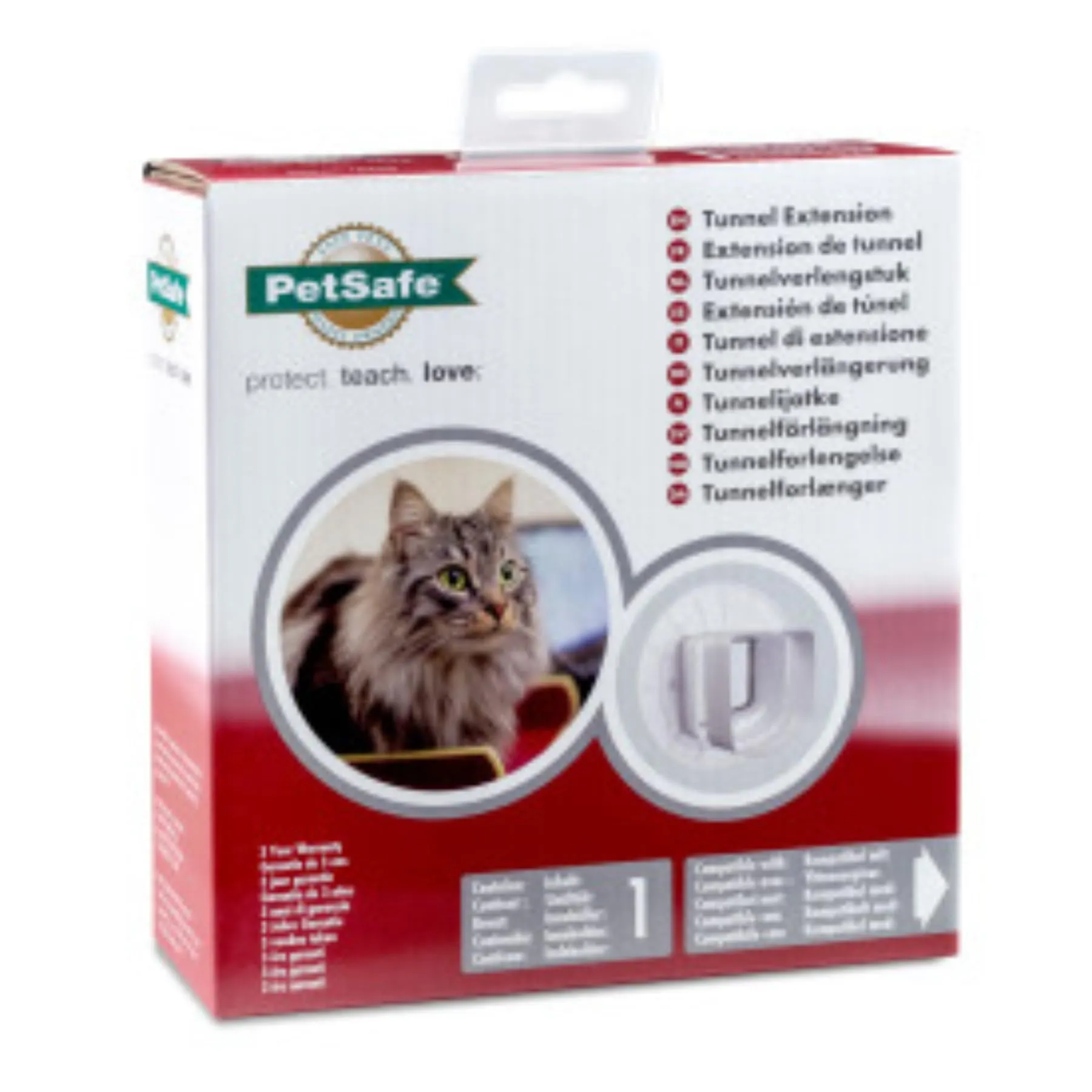 PetSafe Tunnel per Gattaiola Microchip e Blocco Manuale, Bianco - immagine 8