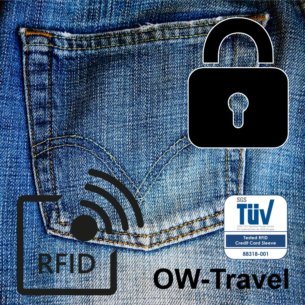 OW-Travel Custodie Blocco RFID per Carte di Credito, Debito e Passaporto, Isolamento Chip Contactless e NFC (5 Pezzi) - immagine 6