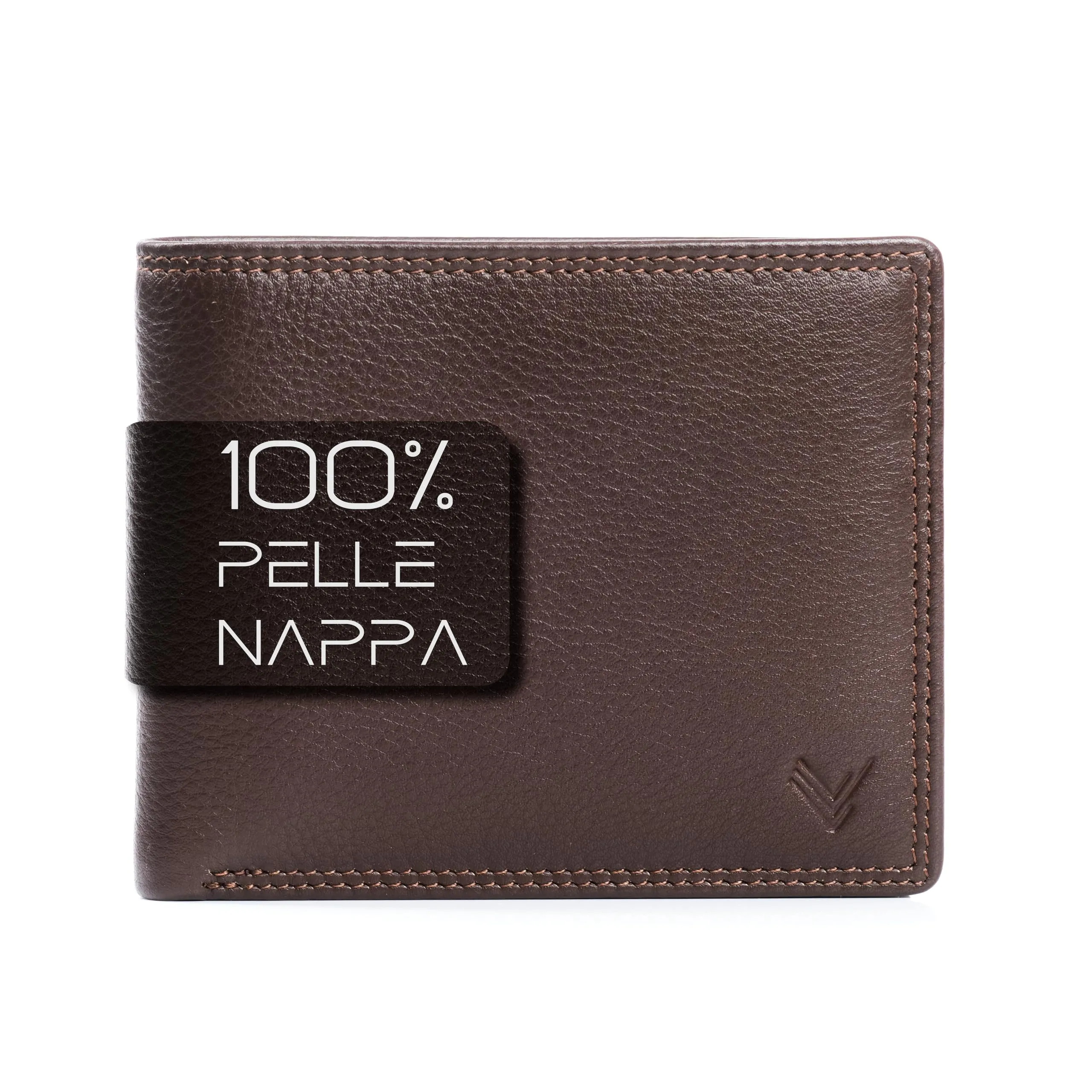 Lavalen Portafoglio Uomo in Pelle Vera RFID con Portamonete - immagine 1