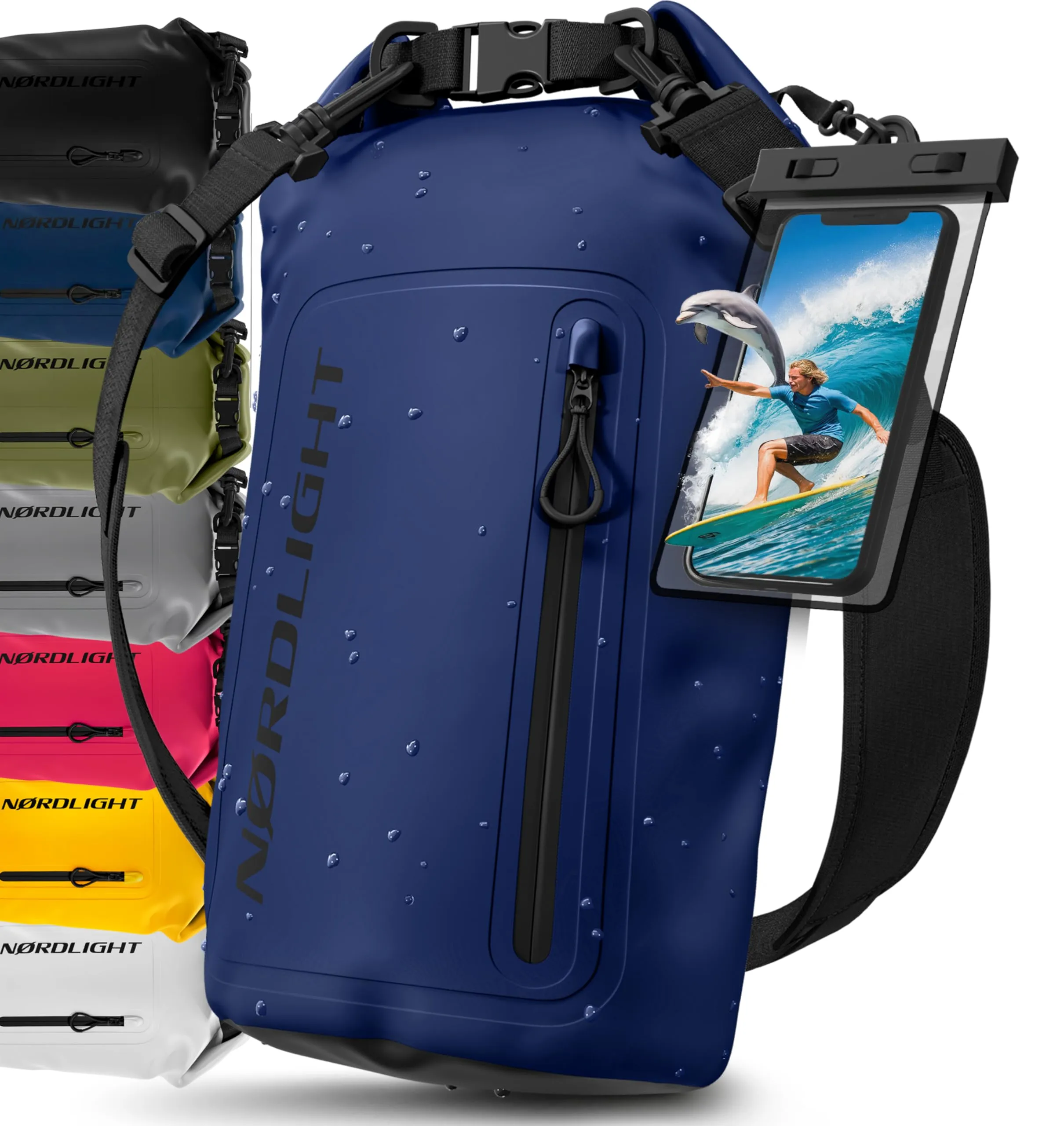 Nordlight Dry Bag 30L con Custodia per Cellulare - Navyblue - immagine 1