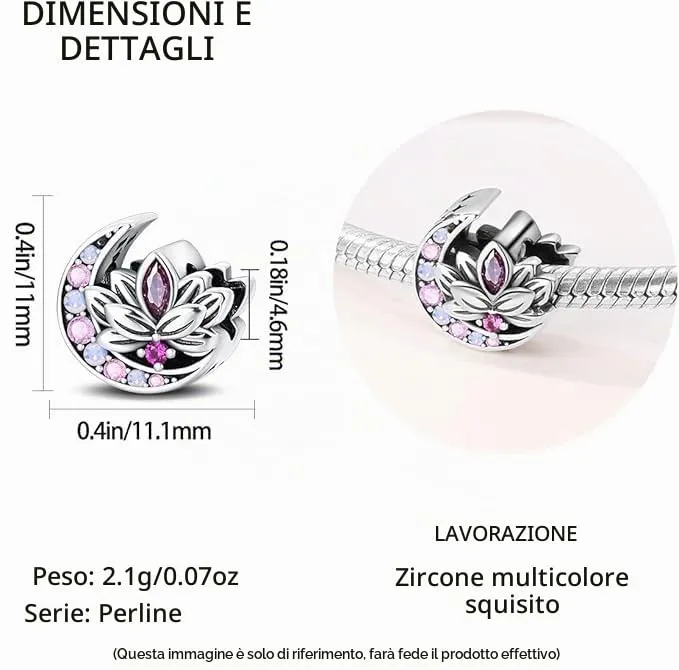 XWN Ciondolo in Argento Sterling 925 con Cubic Zirconia per Bracciali e Collane Europee - immagine 5