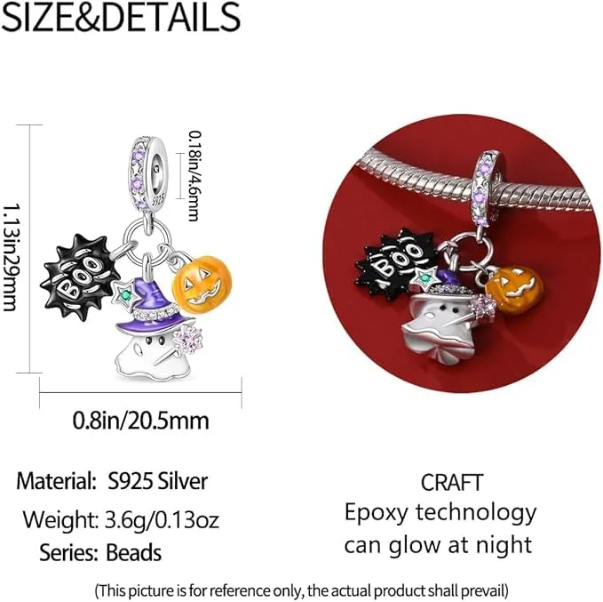 XWN Ciondolo in Argento Sterling 925 con Cubic Zirconia per Braccialetti e Collane Europee - immagine 5