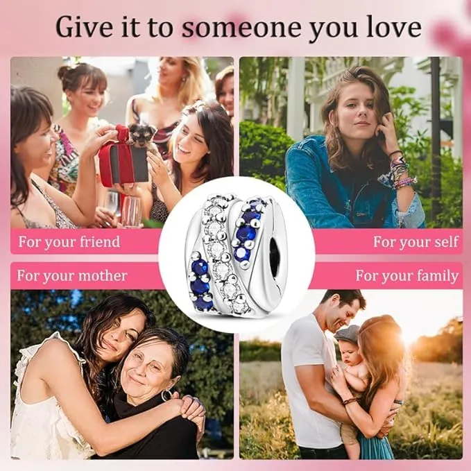 XWN Ciondolo in Argento Sterling 925 con Cubic Zirconia per Braccialetti e Collane Europee - immagine 6