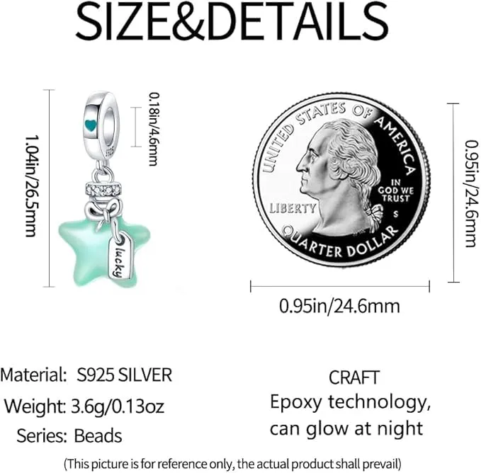 XWN Ciondolo in Argento Sterling 925 con Cubic Zirconia per Braccialetti e Collane europei - immagine 5