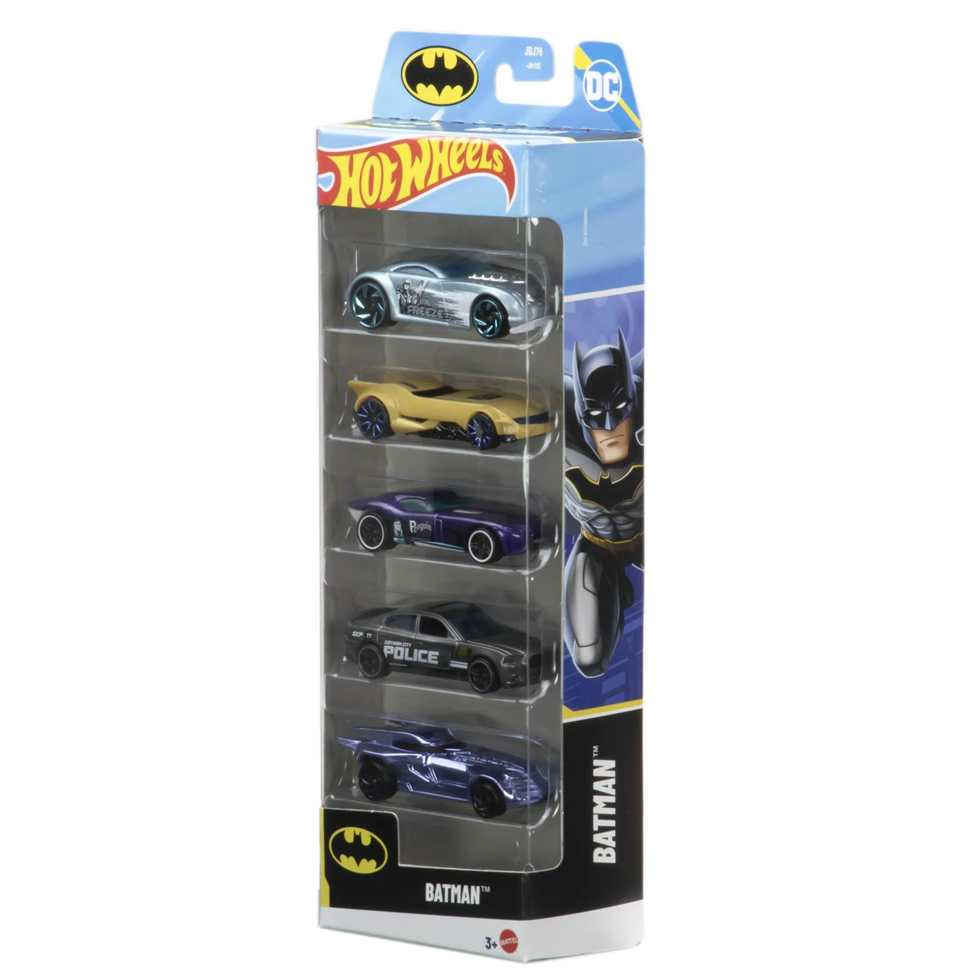 Hot Wheels Batman Die-Cast 5-Pack 1:64 Scale Vehicles JDR18 - immagine 1