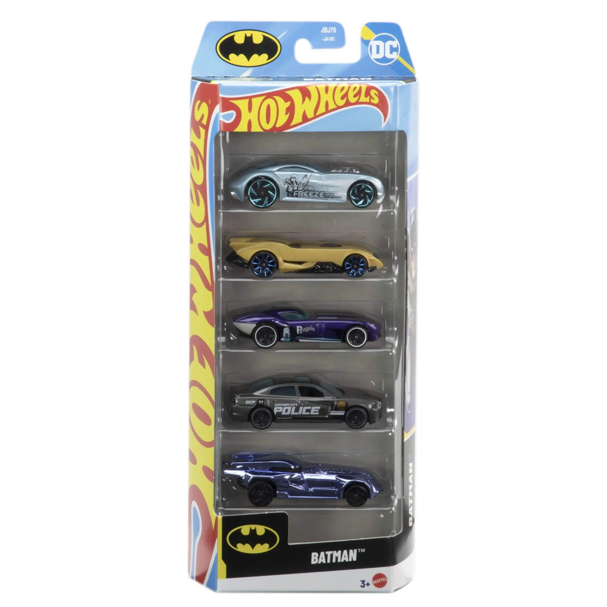 Hot Wheels Batman Die-Cast 5-Pack 1:64 Scale Vehicles JDR18 - immagine 2