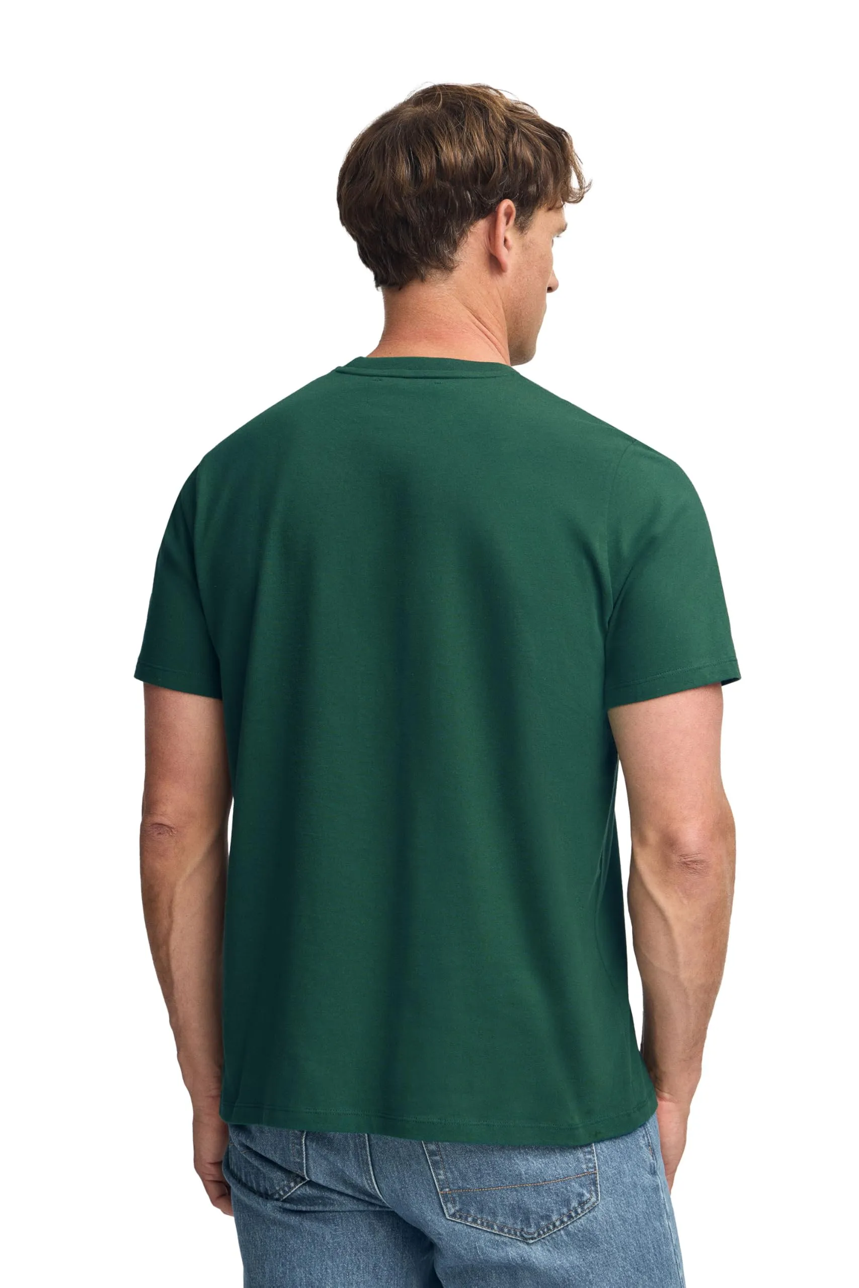 Polo Club Maglietta Basic Verde Cotone con Logo Ricamato Uomo - immagine 4