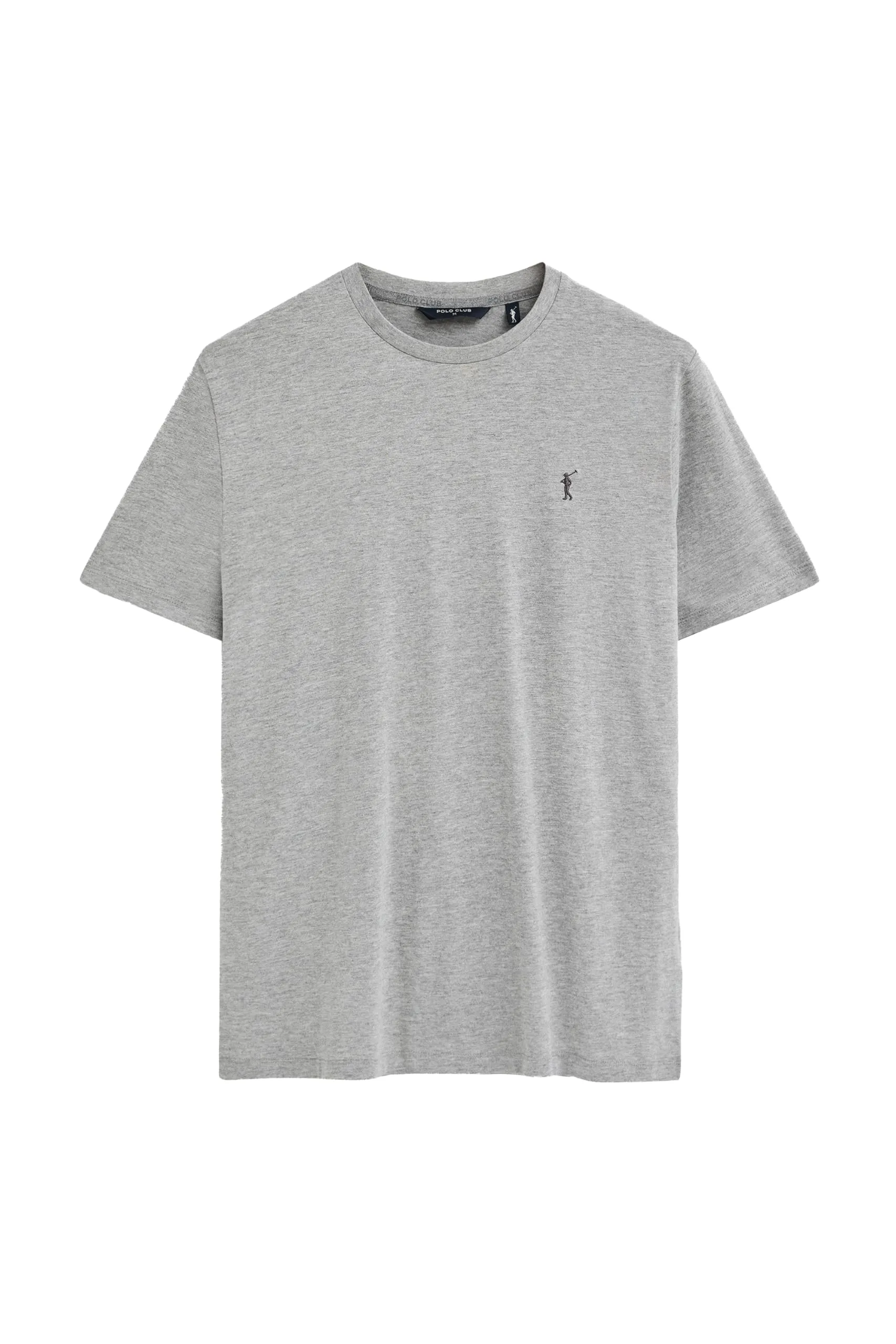 Polo Club Maglietta Basic Uomo in Cotone Grigio Vigorè con Logo Ricamato - immagine 6