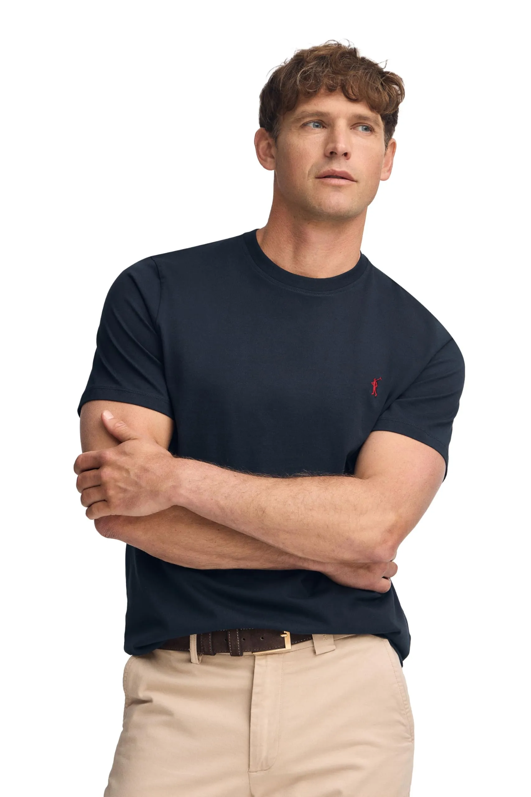 Polo Club Maglietta Basic Blu in Cotone con Logo Ricamato Uomo - immagine 1