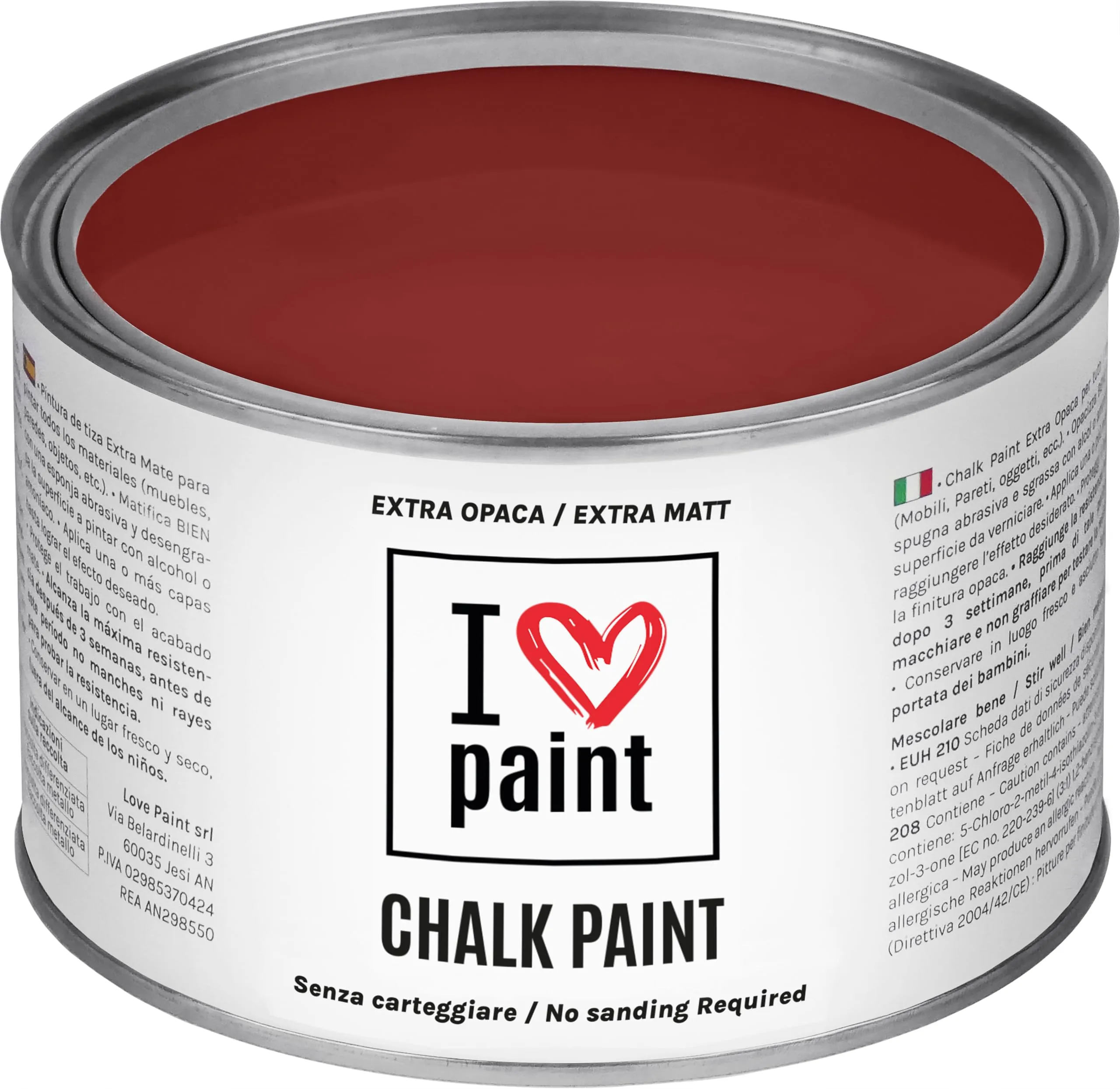 I Love Paint Chalk Paint Rosso Ossido 375 ml - immagine 1
