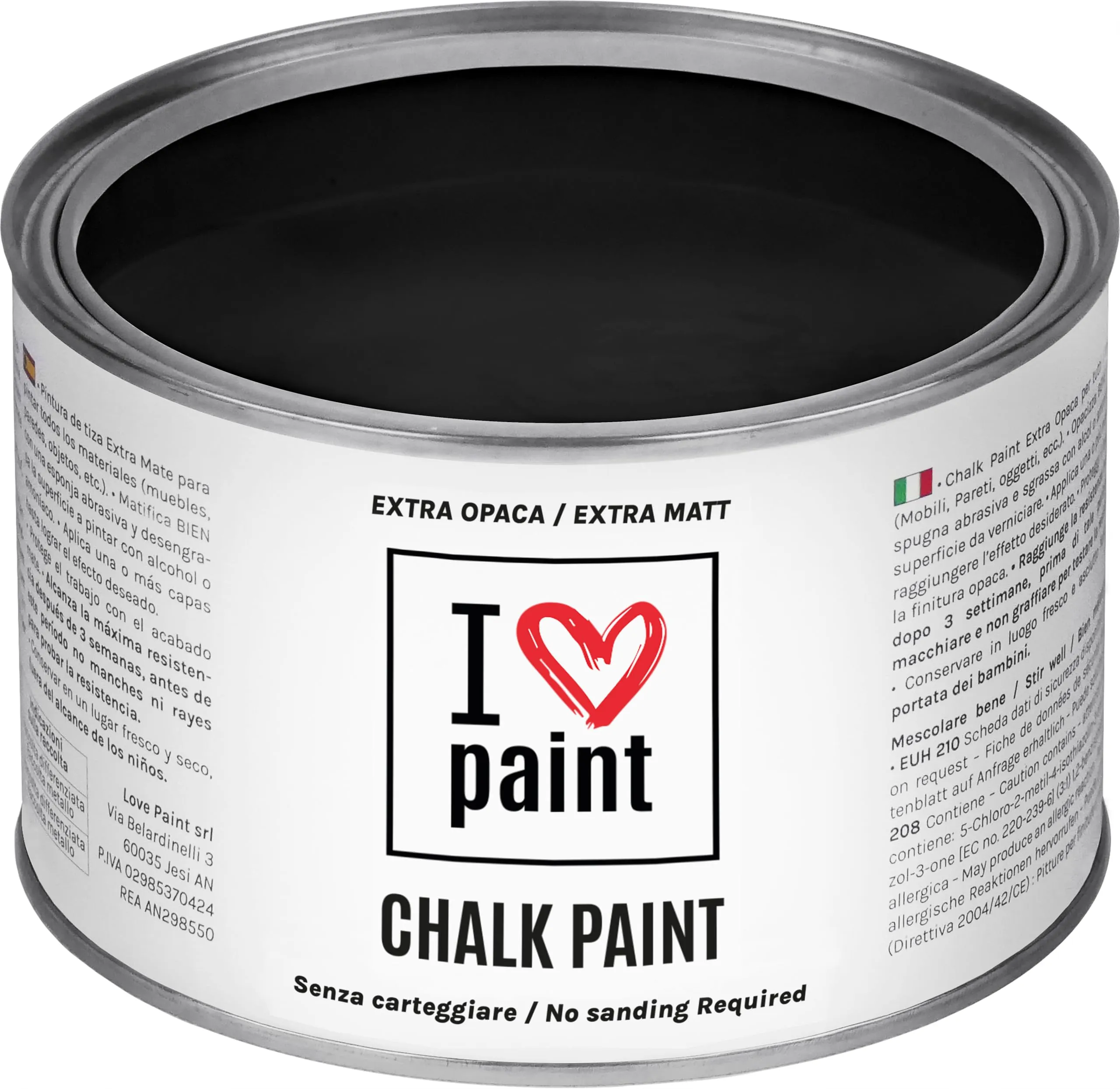 I Love Paint Chalk Paint Nero 375 ml - immagine 1