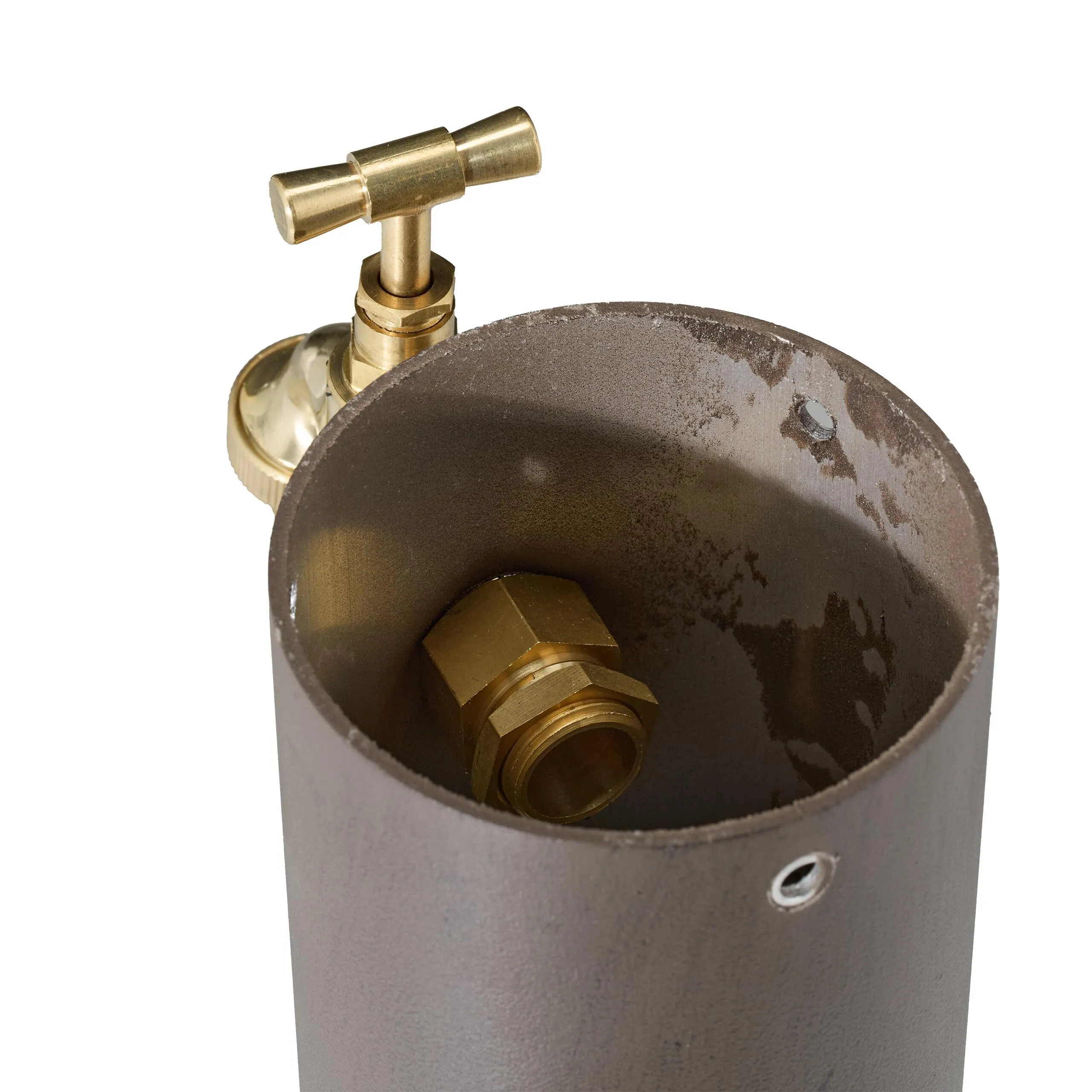 Relaxdays Fontana da Giardino in Stile Antico a Colonna con Rubinetto e Vaschetta, 65x25x30 cm, Marrone - immagine 9