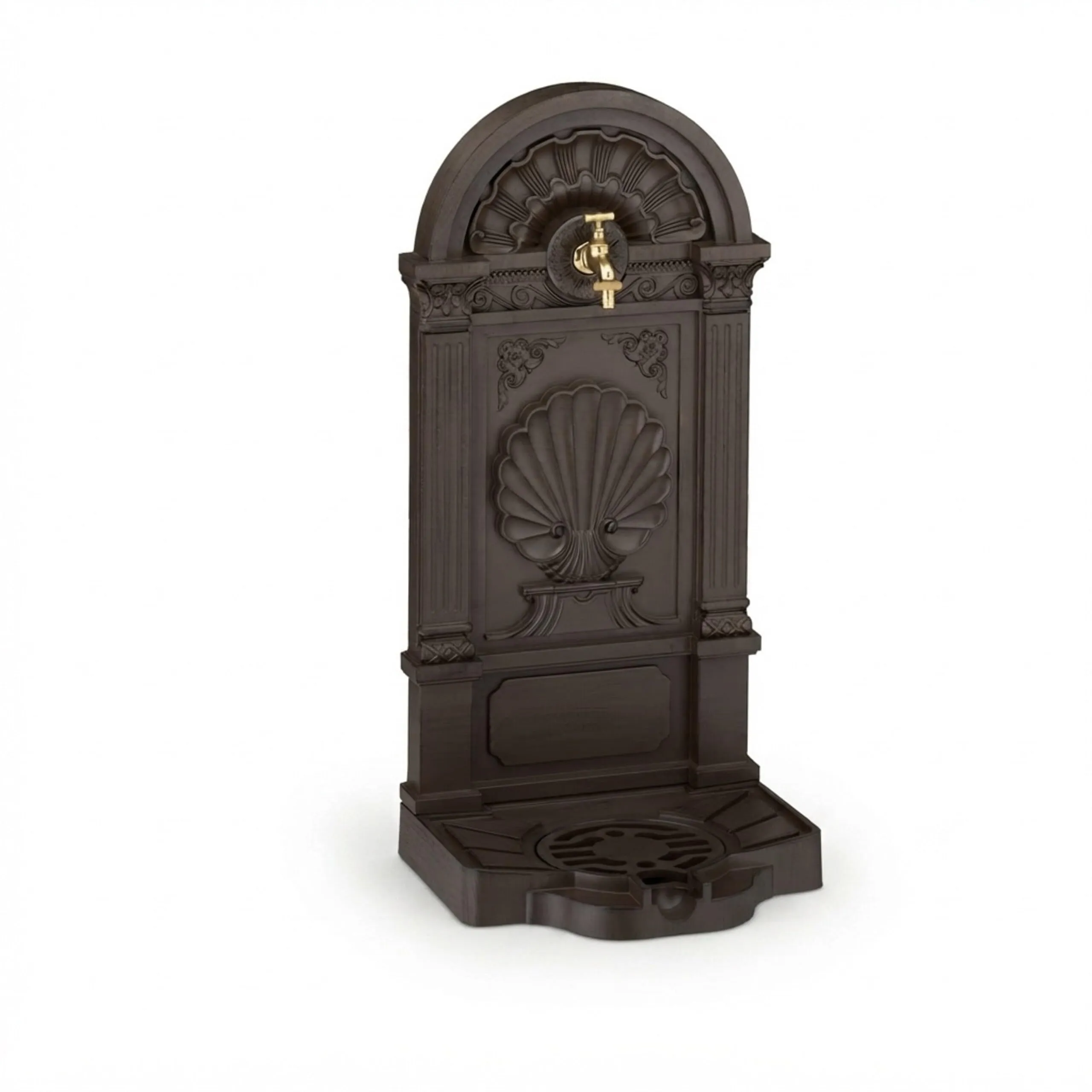 Relaxdays Fontana da Giardino Stile Vintage, 82,5x39x32 cm, Marrone - immagine 8