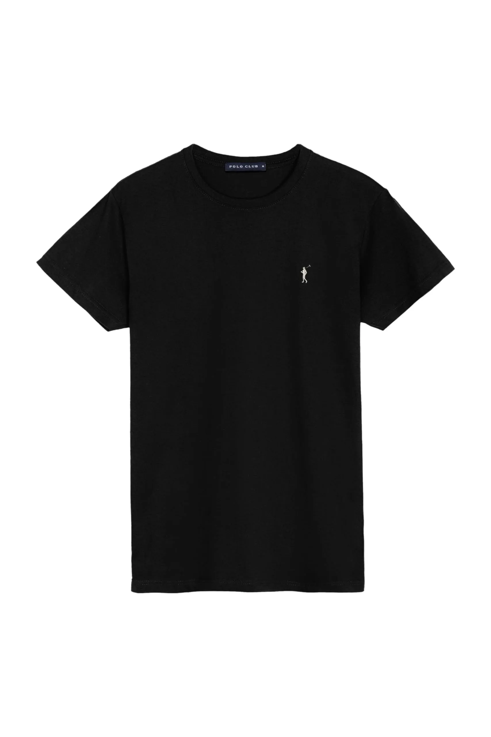 Polo Club Maglietta Basic in Cotone con Logo Ricamato Uomo, Nero - immagine 5
