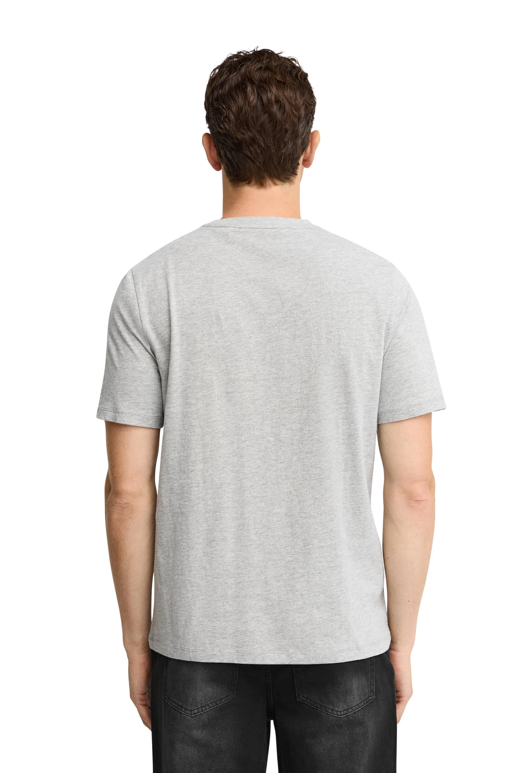 Polo Club Maglietta Basic Uomo in Cotone Grigio Vigorè con Logo Ricamato - immagine 2