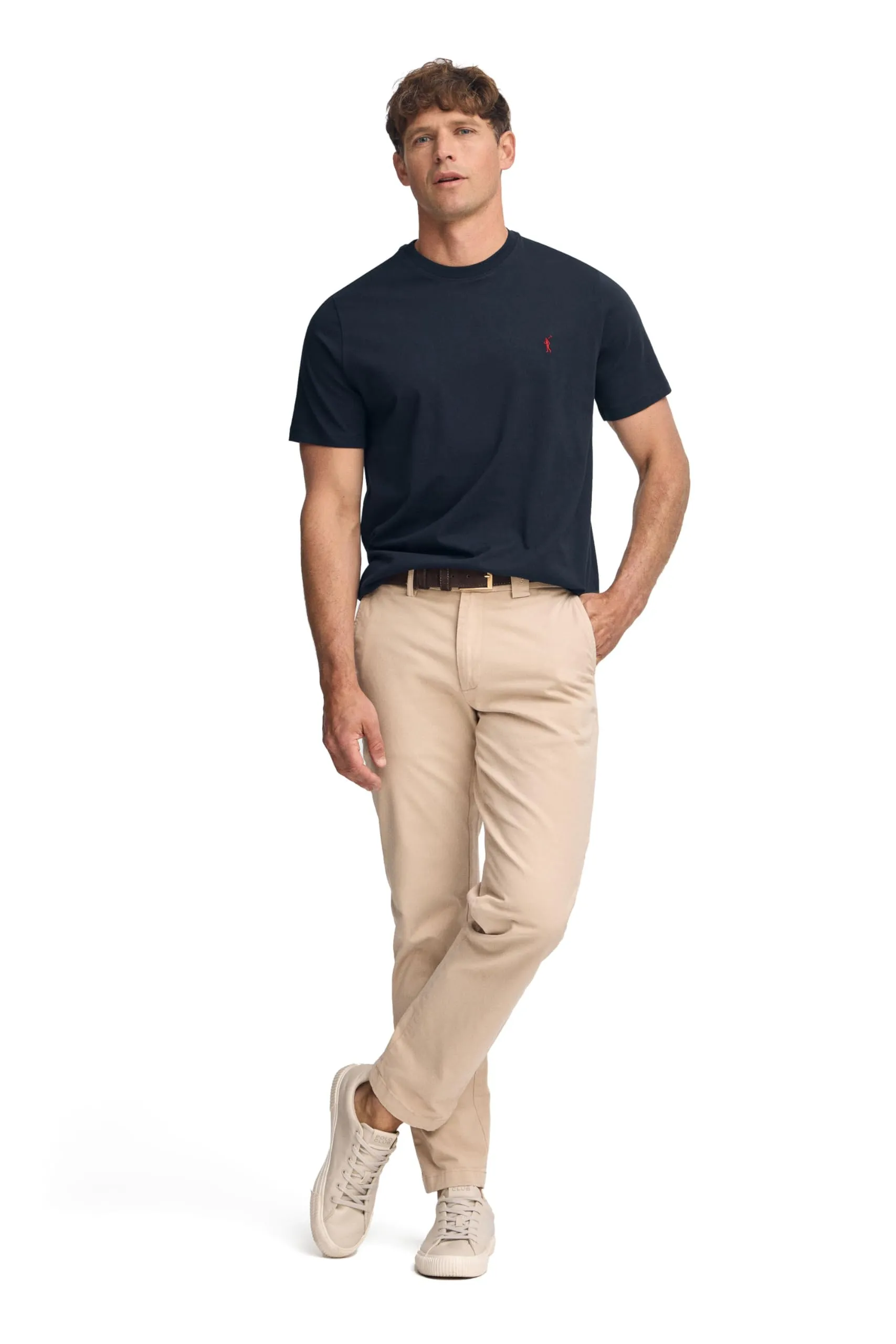 Polo Club Maglietta Basic Blu in Cotone con Logo Ricamato Uomo - immagine 2