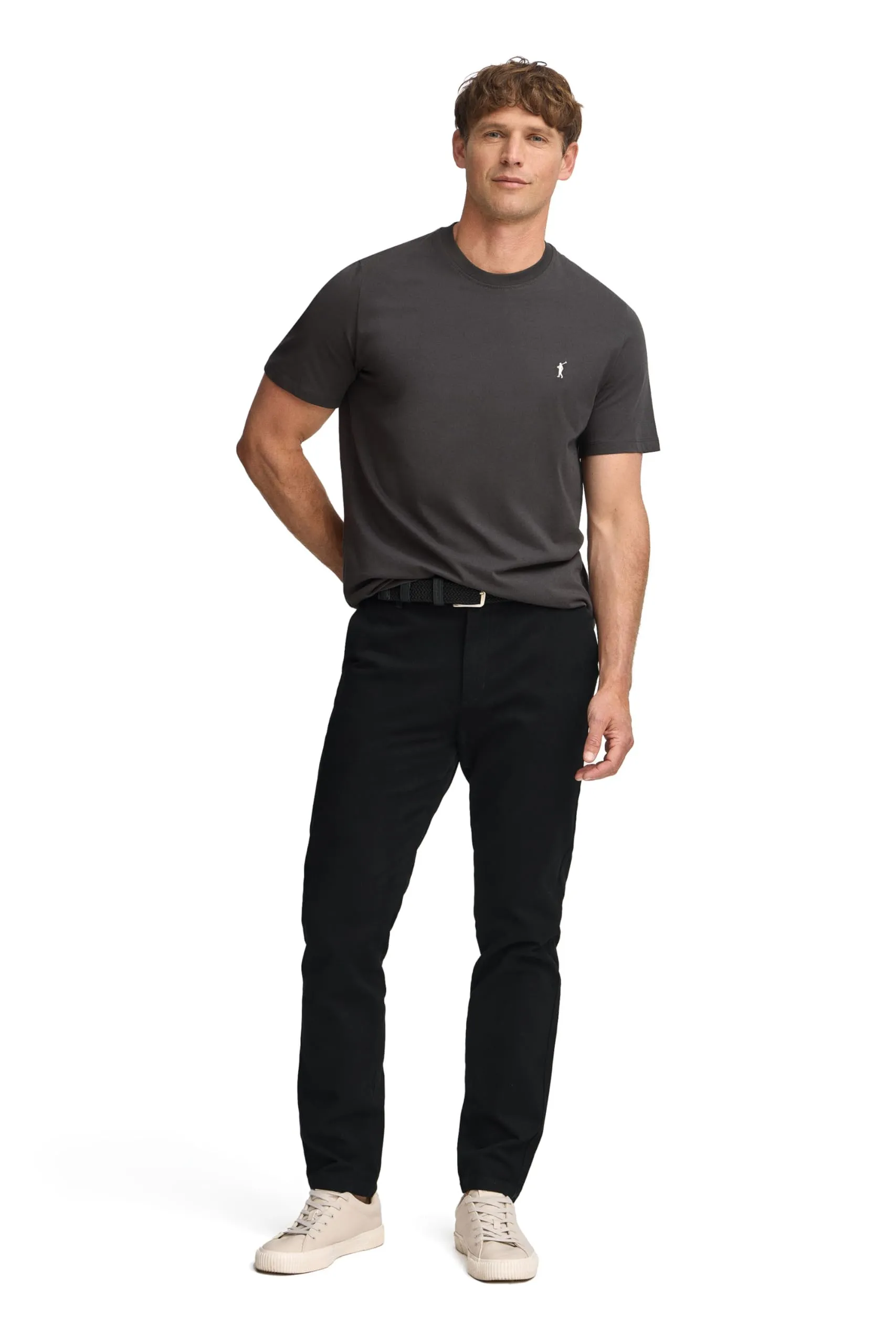 Polo Club Maglietta Basic in Cotone con Logo Ricamato Uomo - Asfalto - immagine 2